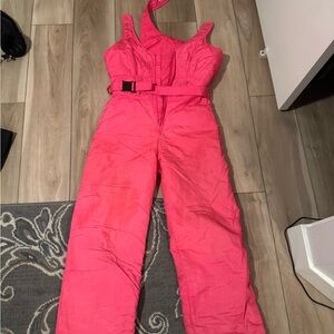 Pink Snow Bib Overalls